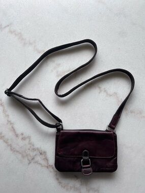 Jack Georges Brown Leather Crossbody Pouch